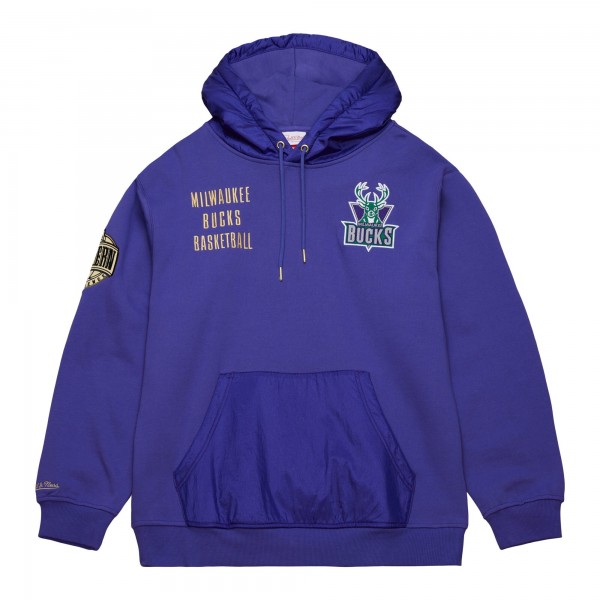 Толстовка Milwaukee Bucks Mitchell & Ness Team OG 2.0 Vintage Logo Fleece - Purple
