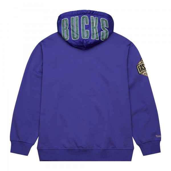 Толстовка Milwaukee Bucks Mitchell & Ness Team OG 2.0 Vintage Logo Fleece - Purple