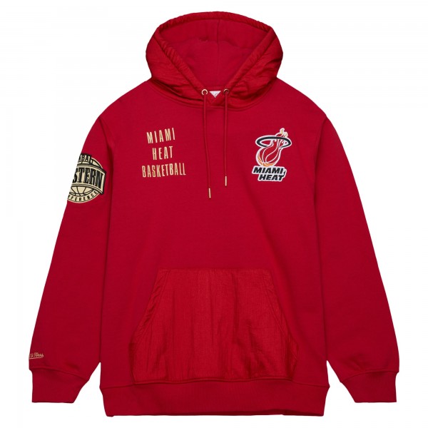 Толстовка Miami Heat Mitchell & Ness Red Team OG 2.0 Vintage Logo Fleece