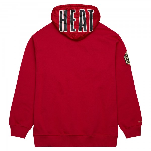 Толстовка Miami Heat Mitchell & Ness Red Team OG 2.0 Vintage Logo Fleece