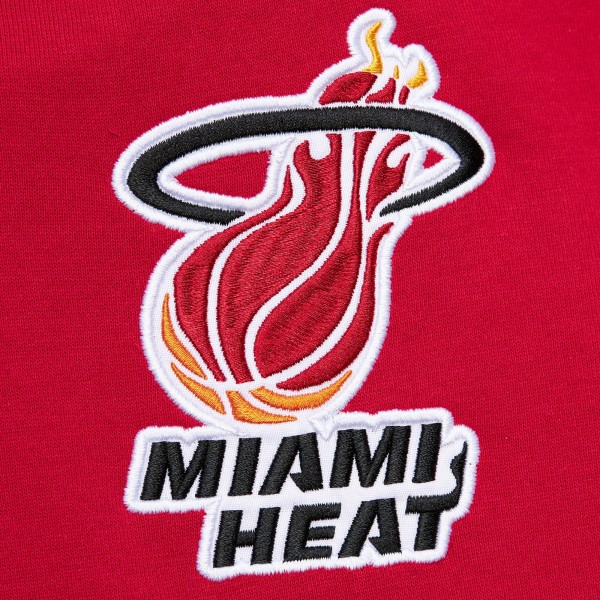 Толстовка Miami Heat Mitchell & Ness Red Team OG 2.0 Vintage Logo Fleece