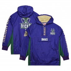 Ветровка на короткой молнии Milwaukee Bucks Mitchell & Ness Team OG 2.0 Vintage Logo Anorak - Purple