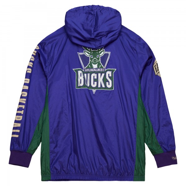 Ветровка на короткой молнии Milwaukee Bucks Mitchell & Ness Team OG 2.0 Vintage Logo Anorak - Purple