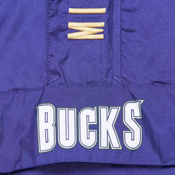 Ветровка на короткой молнии Milwaukee Bucks Mitchell & Ness Team OG 2.0 Vintage Logo Anorak - Purple