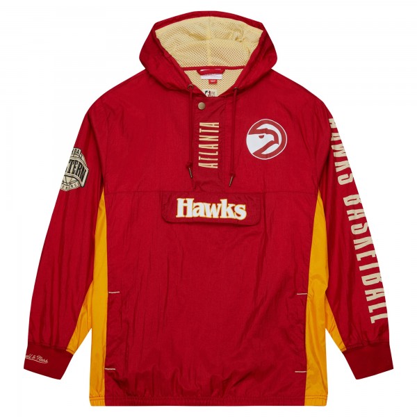 Ветровка на короткой молнии Atlanta Hawks Mitchell & Ness  Team OG 2.0 Vintage Logo Anorak - Red