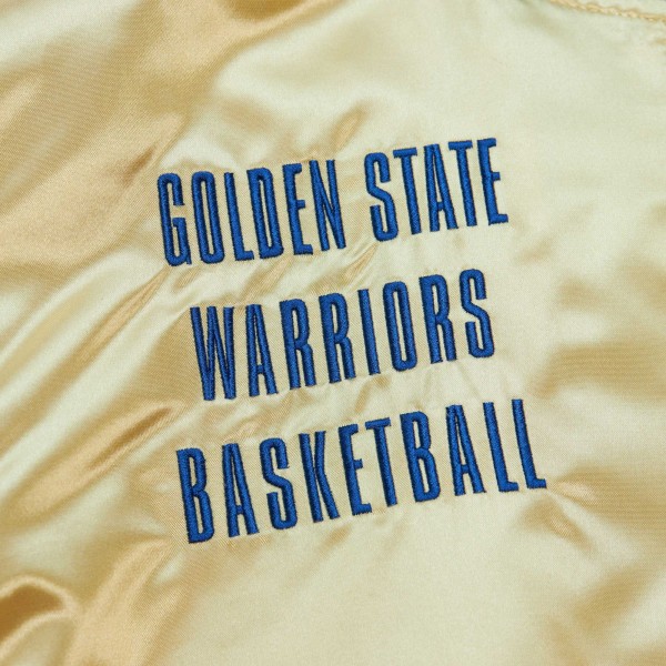 Кофта на молнии Golden State Warriors Mitchell & Ness Team OG 2.0 Vintage Logo Satin - Gold