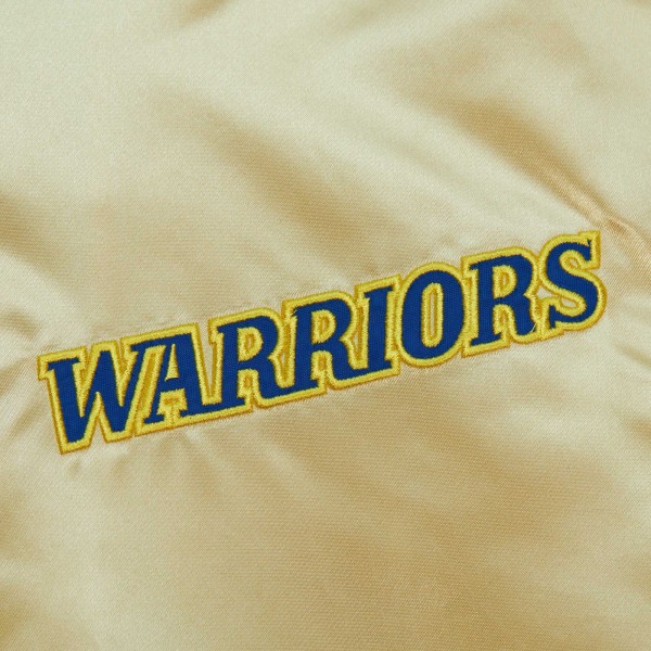Кофта на молнии Golden State Warriors Mitchell & Ness Team OG 2.0 Vintage Logo Satin - Gold