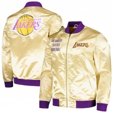 Куртка на молнии Los Angeles Lakers Mitchell & Ness Team OG 2.0 Vintage Logo Satin - Gold