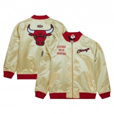 Куртка на молнии Chicago Bulls Mitchell & Ness Team OG 2.0 Vintage Logo Satin - Gold