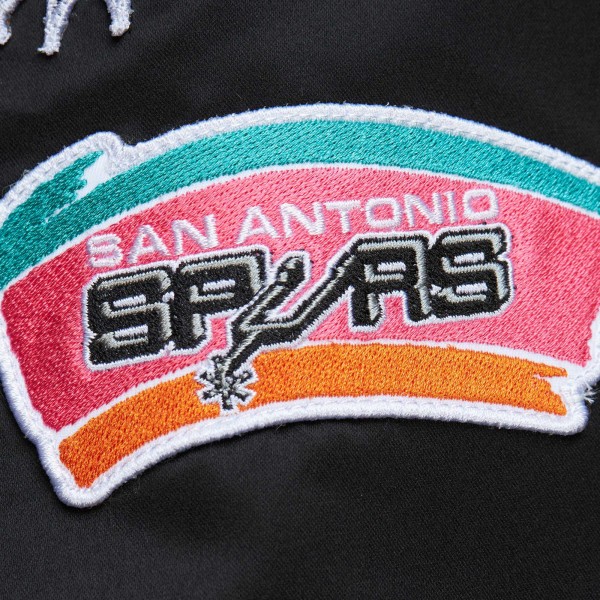 Бомбер на молнии San Antonio Spurs Mitchell & Ness Hardwood Classics Vintage Logo - Black