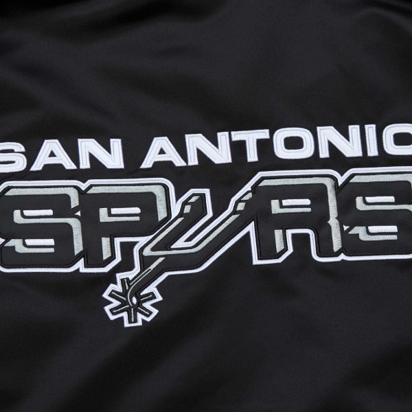 Бомбер на молнии San Antonio Spurs Mitchell & Ness Hardwood Classics Vintage Logo - Black