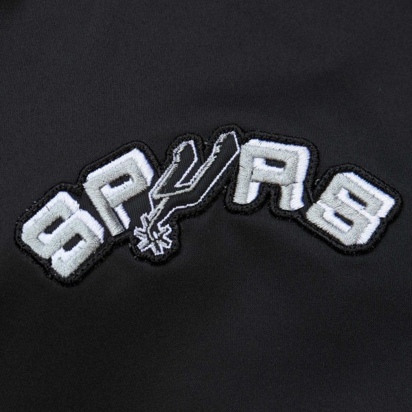Бомбер на молнии San Antonio Spurs Mitchell & Ness Hardwood Classics Vintage Logo - Black