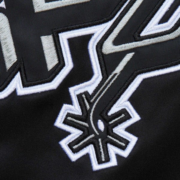 Бомбер на молнии San Antonio Spurs Mitchell & Ness Hardwood Classics Vintage Logo - Black