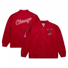 Бомбер на молнии Chicago Bulls Mitchell & Ness Hardwood Classics Vintage Logo - Red
