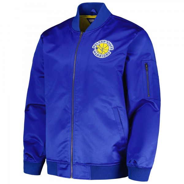 Бомбер Golden State Warriors Mitchell & Ness Hardwood Classics Vintage Logo - Royal