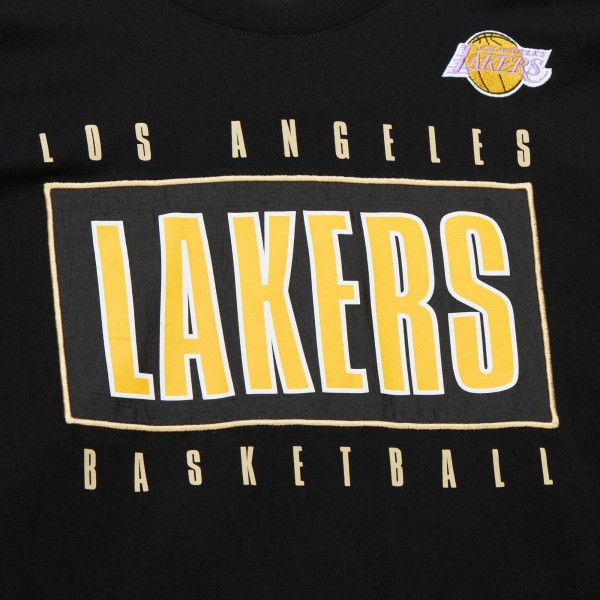 Футболка Los Angeles Lakers Mitchell & Ness Hardwood Classics Team OG 2.0 Premium Vintage Logo - Black