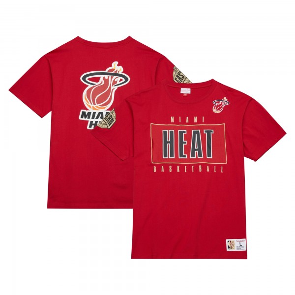 Футболка Miami Heat Mitchell & Ness Hardwood Classics Team OG 2.0 Premium Vintage Logo - Red