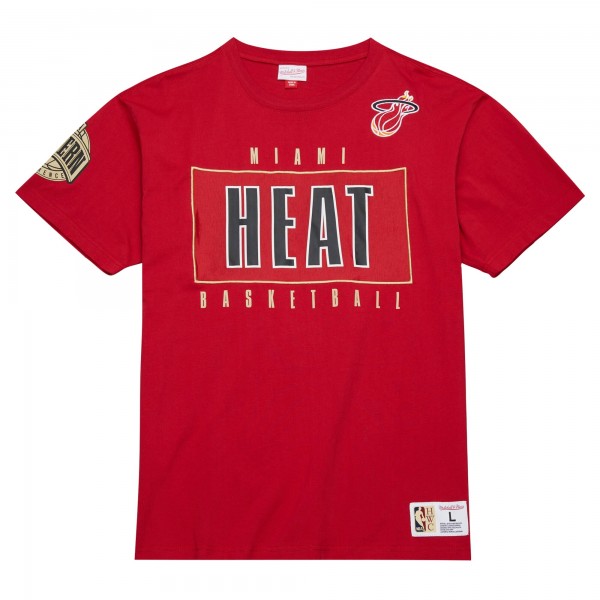 Футболка Miami Heat Mitchell & Ness Hardwood Classics Team OG 2.0 Premium Vintage Logo - Red