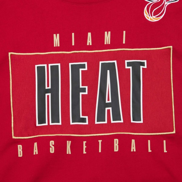 Футболка Miami Heat Mitchell & Ness Hardwood Classics Team OG 2.0 Premium Vintage Logo - Red