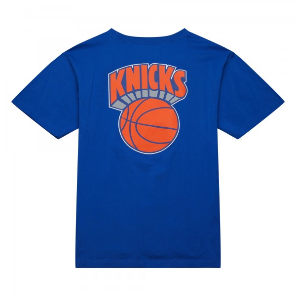 Футболка New York Knicks Mitchell & Ness Hardwood Classics Team OG 2.0 Premium Vintage Logo - Blue