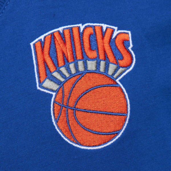 Футболка New York Knicks Mitchell & Ness Hardwood Classics Team OG 2.0 Premium Vintage Logo - Blue