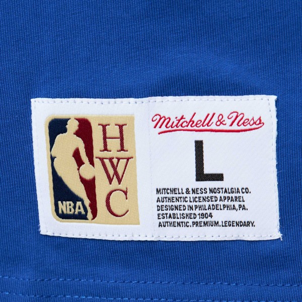 Футболка New York Knicks Mitchell & Ness Hardwood Classics Team OG 2.0 Premium Vintage Logo - Blue