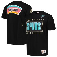 Футболка San Antonio Spurs Mitchell & Ness Hardwood Classics Team OG 2.0 Premium Vintage Logo - Black