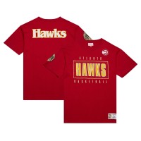 Футболка Atlanta Hawks Mitchell & Ness Hardwood Classics Team OG 2.0 Premium Vintage Logo - Red