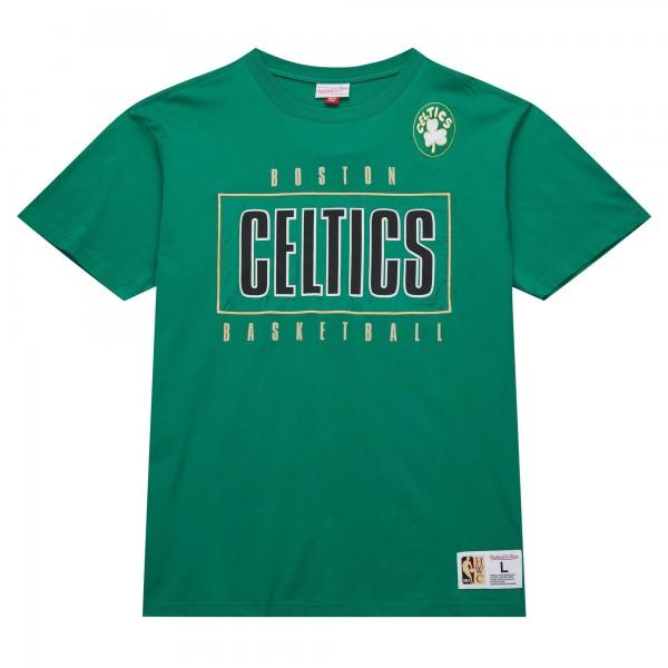 Футболка Boston Celtics Mitchell & Ness Hardwood Classics Team OG 2.0 Premium Vintage Logo - Kelly Green
