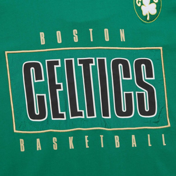 Футболка Boston Celtics Mitchell & Ness Hardwood Classics Team OG 2.0 Premium Vintage Logo - Kelly Green