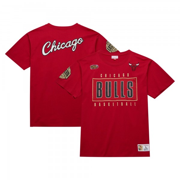 Футболка Chicago Bulls Mitchell & Ness Hardwood Classics Team OG 2.0 Premium Vintage Logo - Red