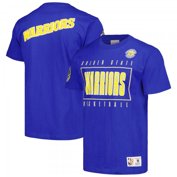 Футболка Golden State Warriors Mitchell & Ness Hardwood Classics Team OG 2.0 Premium Vintage Logo - Royal