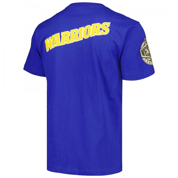 Футболка Golden State Warriors Mitchell & Ness Hardwood Classics Team OG 2.0 Premium Vintage Logo - Royal