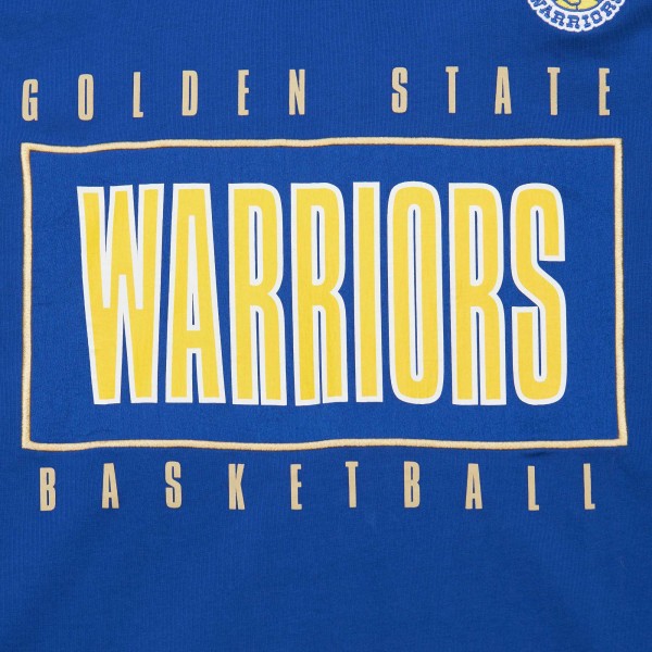 Футболка Golden State Warriors Mitchell & Ness Hardwood Classics Team OG 2.0 Premium Vintage Logo - Royal