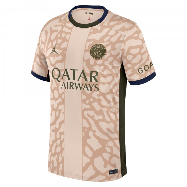 Игровая джерси Ousmane Dembélé Paris Saint-Germain Jordan Brand 2023/24 Fourth Stadium Replica Player – Tan