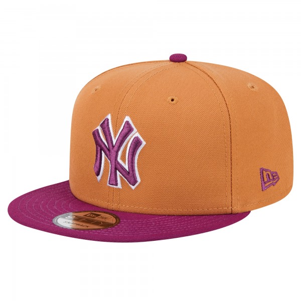 Бейсболка New York Yankees New Era Brown/Purple Color Pack Two-Tone 9FIFTY Snapback