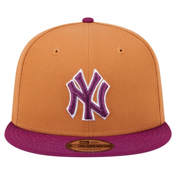 Бейсболка New York Yankees New Era Brown/Purple Color Pack Two-Tone 9FIFTY Snapback