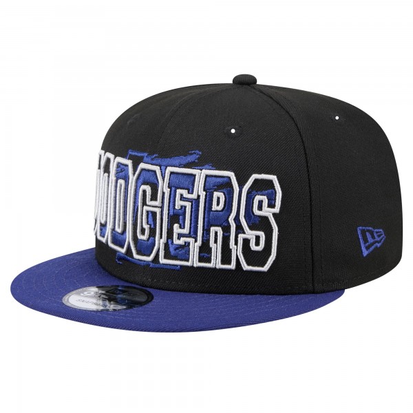 Бейсболка Los Angeles Dodgers New Era Black Splatter 9FIFTY Snapback