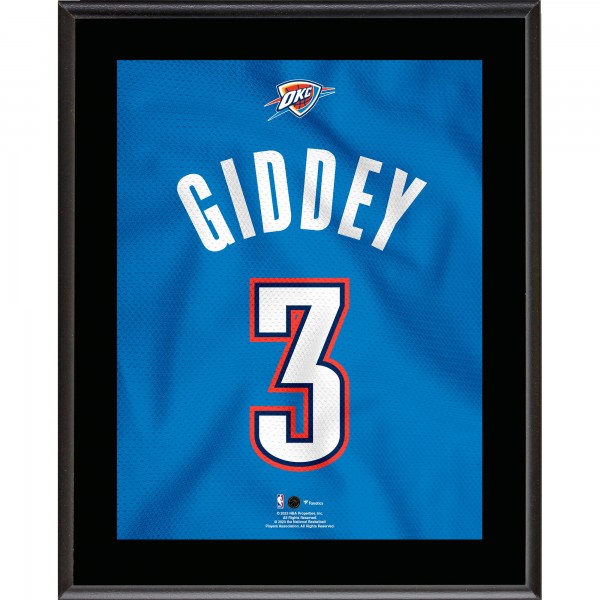 Josh Giddey Oklahoma City Thunder Authentic 10.5 x 13 Jersey Number Sublimated Player Plaque
