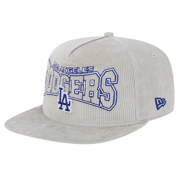 Los Angeles Dodgers New Era Gray Corduroy Golfer Snapback Hat