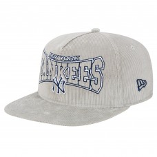 New York Yankees New Era Gray Corduroy Golfer Snapback Hat
