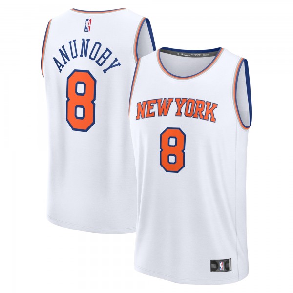 Игровая джерси OG Anunoby New York Knicks Fanatics Fast Break Player - Association Edition - White