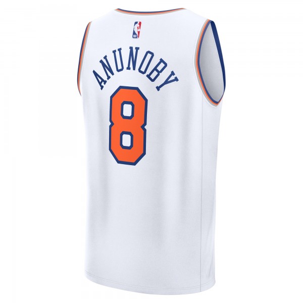 Игровая джерси OG Anunoby New York Knicks Fanatics Fast Break Player - Association Edition - White