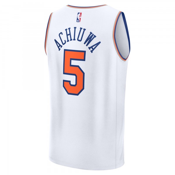 Игровая джерси Precious Achiuwa New York Knicks Fanatics Fast Break Player - Association Edition - White