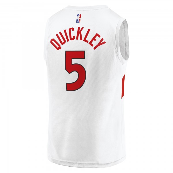 Джерси Toronto Raptors Immanuel Quickley Fanatics White Fast Break Player - Association Edition