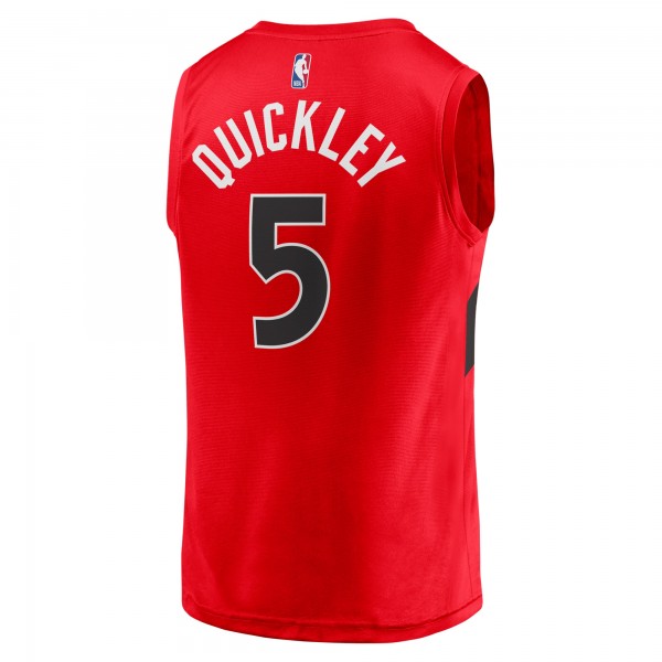 Подростковая Toronto Raptors Immanuel Quickley Fanatics Red Fast Break Player Jersey - Icon Edition