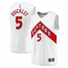 Подростковая Toronto Raptors Immanuel Quickley Fanatics White Fast Break Player Jersey - Association Edition