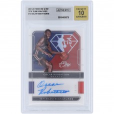 Oscar Robertson Milwaukee Bucks Autographed 2021-22 Panini One & One 75th Anniversary #75-ORB #14/49 BGS Authenticated Auto 10 Card