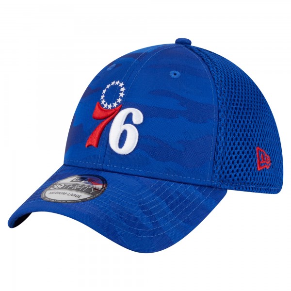 Бейсболка Philadelphia 76ers New Era Royal/Red Active Tech Neo Flex 39THIRTY