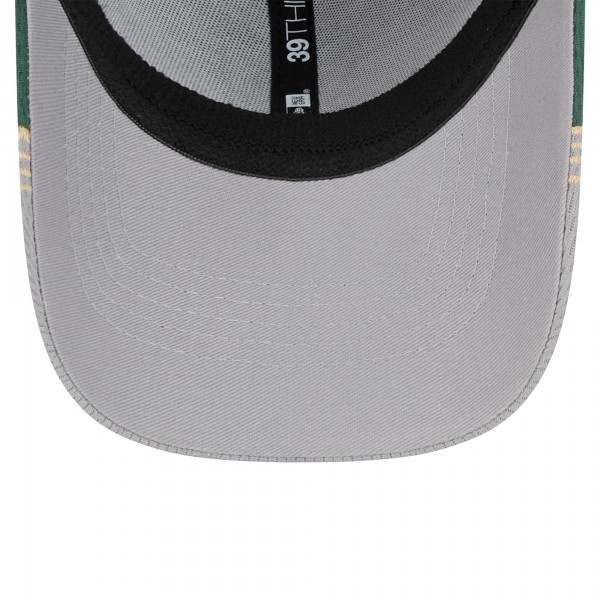 Бейсболка Milwaukee Bucks New Era Gray/Hunter Green Active Trim 39THIRTY